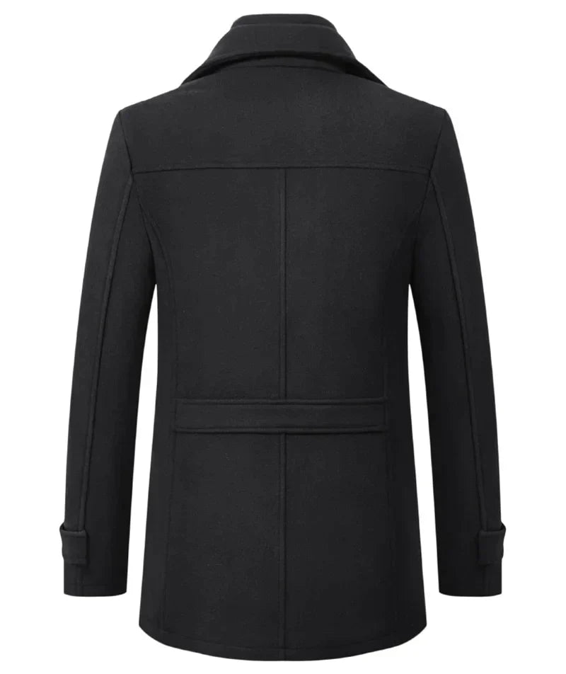 Artisan Crafted Bespoke Wool Overcoat for the Discerning Gentleman