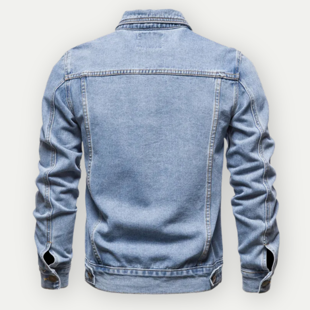 Men's Vintage Wash Denim Trucker Jacket
