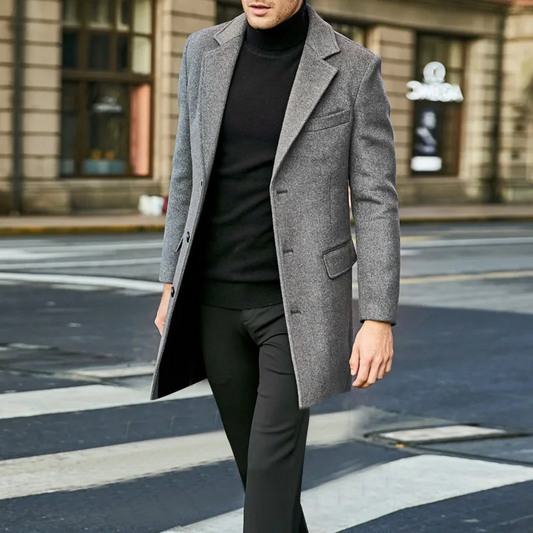 Men's Classic Wool Blend Winter Coat: Timeless Elegance & Superior Warmth