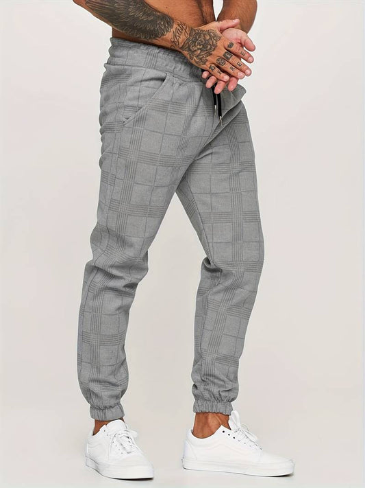 Modern Checkered Joggers for Men