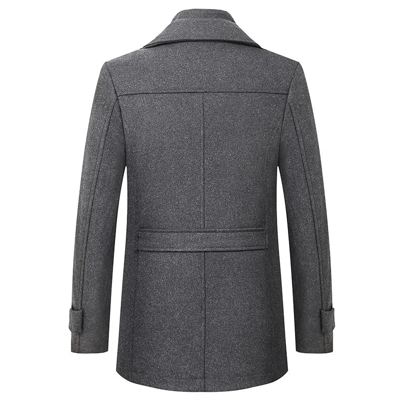 Artisan Crafted Bespoke Wool Overcoat for the Discerning Gentleman