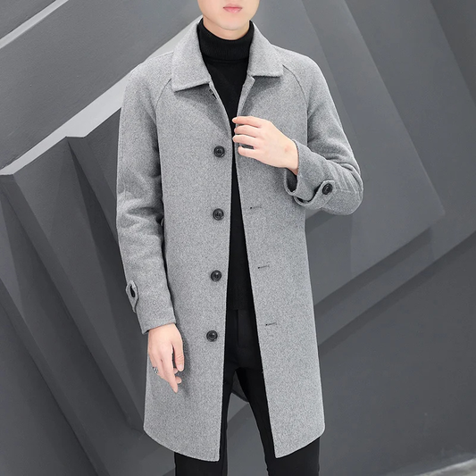Men's Timeless Wool Overcoat - Elegant Winter Essential