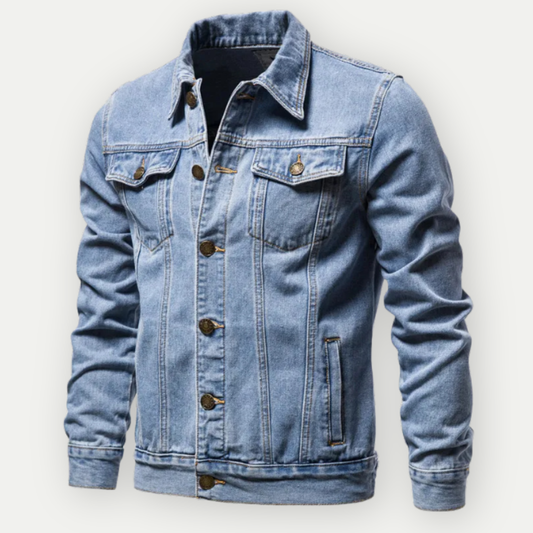 Men's Vintage Wash Denim Trucker Jacket