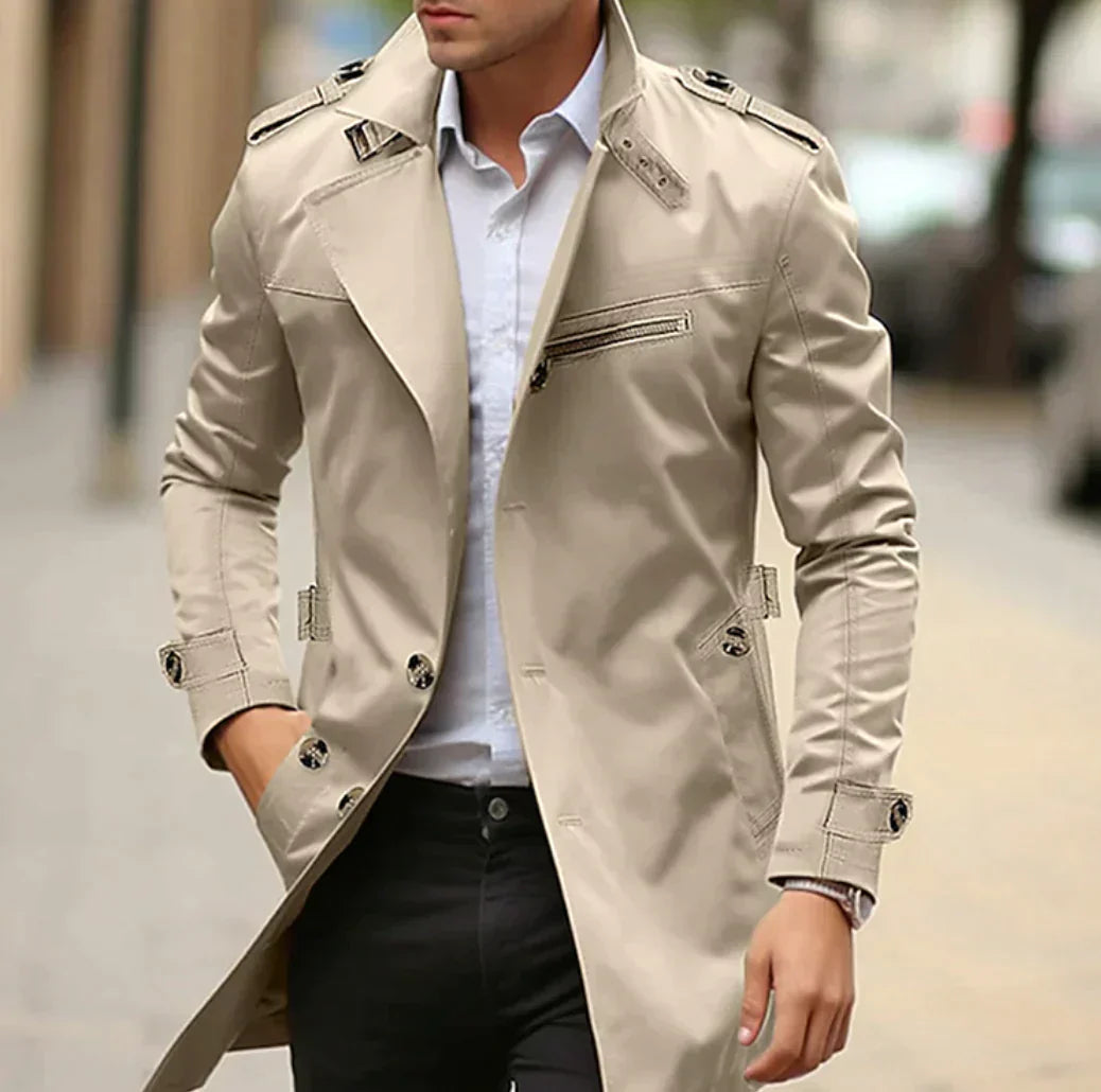 Men's Spring Trench Coat - Timeless Style