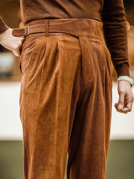 Retro Vibes | Men's Vintage Corduroy Pants - Classic Cut