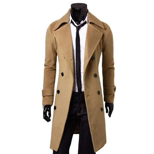 Avenir | Men's Premium Wool Blend Double-Breasted Winter Coat